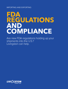 FDA regulAtions  AnD
