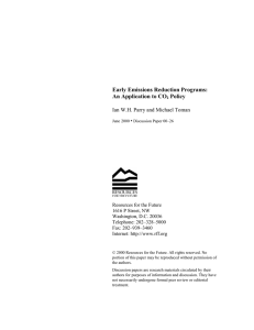 Early Emissions Reduction Programs: An Application to CO Policy