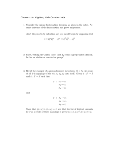 Course 111: Algebra, 27th October 2006