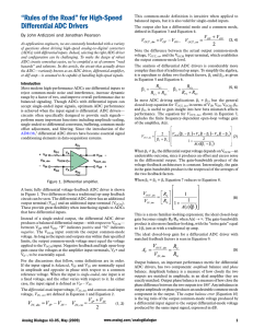 “Rules of the Road” for High-Speed Differential ADC Drivers