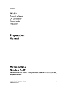 Preparation Manual Mathematics