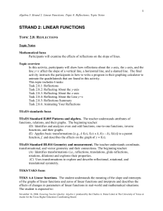 STRAND 2: LINEAR FUNCTIONS  T 2.8: R