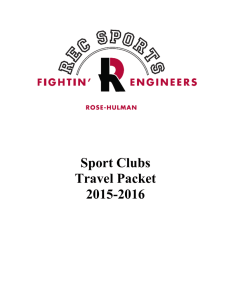 Sport Clubs Travel Packet 2015-2016