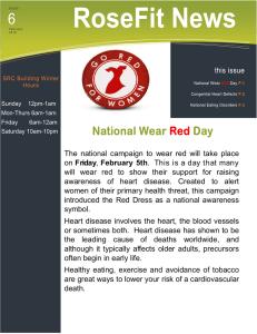 The  national  campaign  to  wear ... Friday will  wear  red  to  show ...
