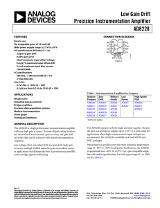 Low Gain Drift Precision Instrumentation Amplifier AD8228