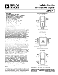 a Low Noise, Precision Instrumentation Amplifier AMP01*