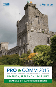 PRO COMM 2015 LIMERICK, IRELANDr12-15 JULY CEANGAIL 2.0: MAKING CONNECTIONS