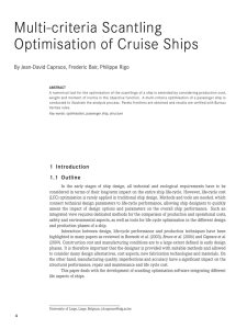Multi-criteria Scantling Optimisation of Cruise Ships