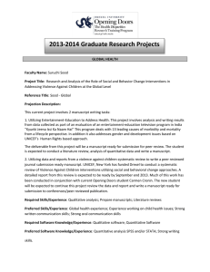 2013-2014 Graduate Research Projects