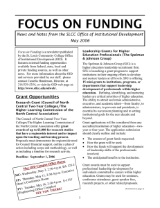 FOCUS ON FUNDING May 2006