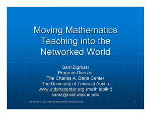 Moving Mathematics Teaching into the Networked World