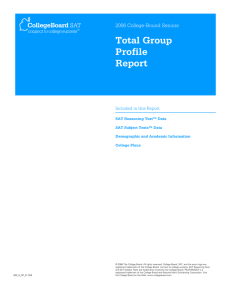 Total Group Profile Report 2006 College-Bound Seniors