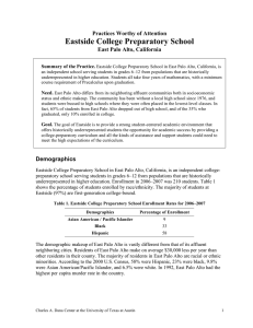 Eastside College Preparatory School Practices Worthy of Attention East Palo Alto, California