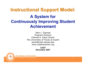 Instructional Support Model: A System for Continuously Improving Student Achievement