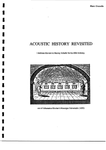 ACOUSTIC HISTORY REVISITED