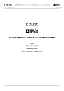 JESD204B Xilinx/Analog Devices AD9250 Interoperability Report
