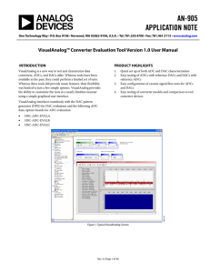 AN-905 APPLICATION NOTE  VisualAnalog™ Converter Evaluation Tool Version 1.0 User Manual