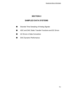 SECTION 2 SAMPLED DATA SYSTEMS