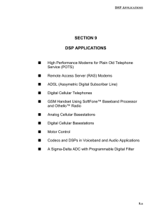 SECTION 9 DSP APPLICATIONS