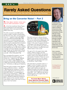 Rarely Asked Questions Bring on the Converter Noise! – Part 2