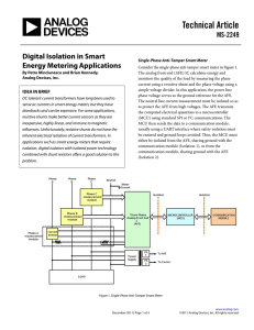 Technical Article Digital Isolation in Smart Energy Metering Applications MS-2249