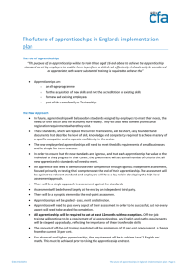 The future of apprenticeships in England: implementation plan