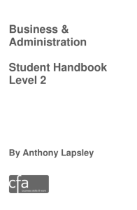 Business &amp; Administration Student Handbook