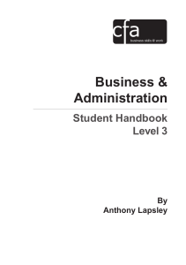 Business &amp; Administration Student Handbook Level 3