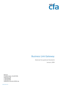 Business Link Gateway National Occupational Standards January 2009