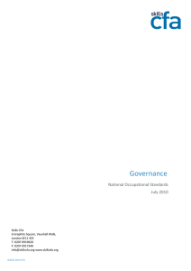 Governance National Occupational Standards July 2010