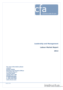 Leadership and Management  Labour Market Report 2012