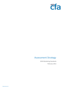 Assessment Strategy 2010 Marketing Standards February 2011