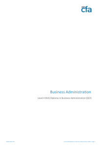 Business Administration Level 4 NVQ Diploma in Business Administration (QCF)