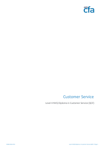 Customer Service Level 4 NVQ Diploma in Customer Service (QCF)