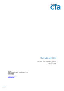 Risk Management  National Occupational Standards February 2014
