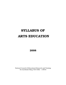 SYLLABUS OF ARTS EDUCATION 2008