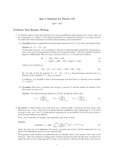 Quiz 5 Solutions for Physics 176 Problems That Require Writing