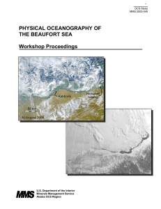 PHYSICAL OCEANOGRAPHY OF THE BEAUFORT SEA Workshop Proceedings