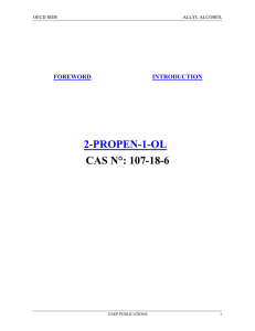2-PROPEN-1-OL  CAS N°: 107-18-6 FOREWORD