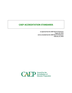 CAEP ACCREDITATION STANDARDS