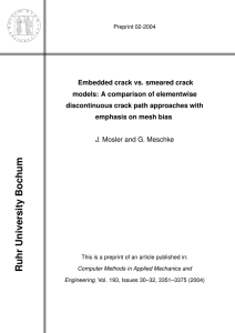 Embedded crack vs. smeared crack models: A comparison of elementwise