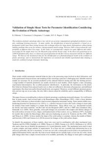 Validation of Simple Shear Tests for Parameter Identification Considering