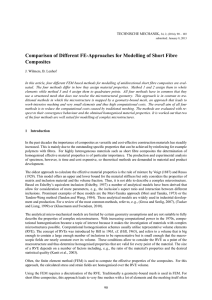 Comparison of Different FE-Approaches for Modelling of Short Fibre Composites