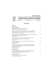 INDIAN EDUCATIONAL REVIEW C ISSN 0972-561X E