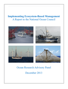 Implementing Ecosystem-Based Management  A Report to the National Ocean Council