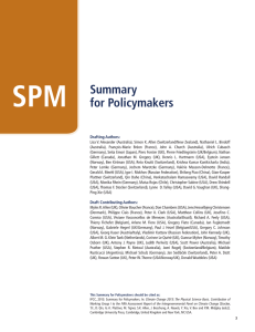 1 SPM Summary for Policymakers