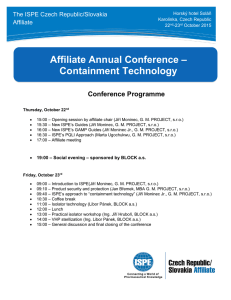 – Affiliate Annual Conference Containment Technology