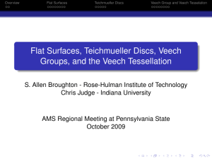 Flat Surfaces, Teichmueller Discs, Veech Groups, and the Veech Tessellation