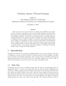 Cloaking Against Thermal Imaging