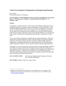 Value-Free Economics in Management and Engineering Education